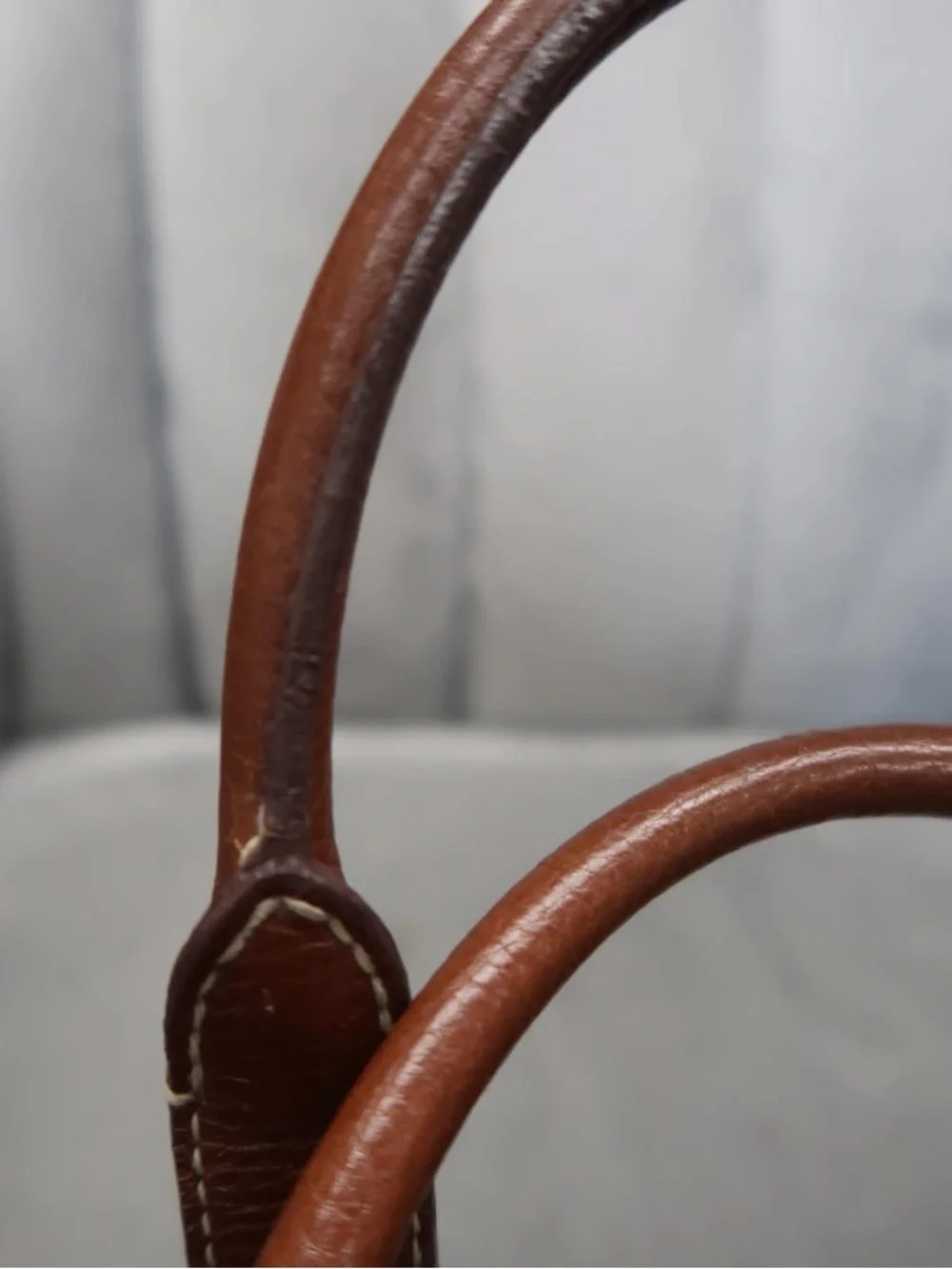 Burberry Brown Pebbled Leather Double-Handle Satchel - Picture 2 of 11